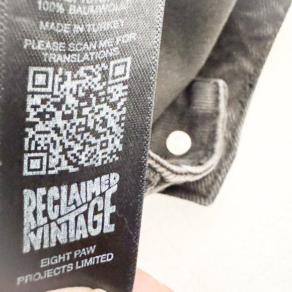 Reclaimed Vintage Charcoal Black Vintage Wash Denim Jeans Size 24 - Picture 10 of 11